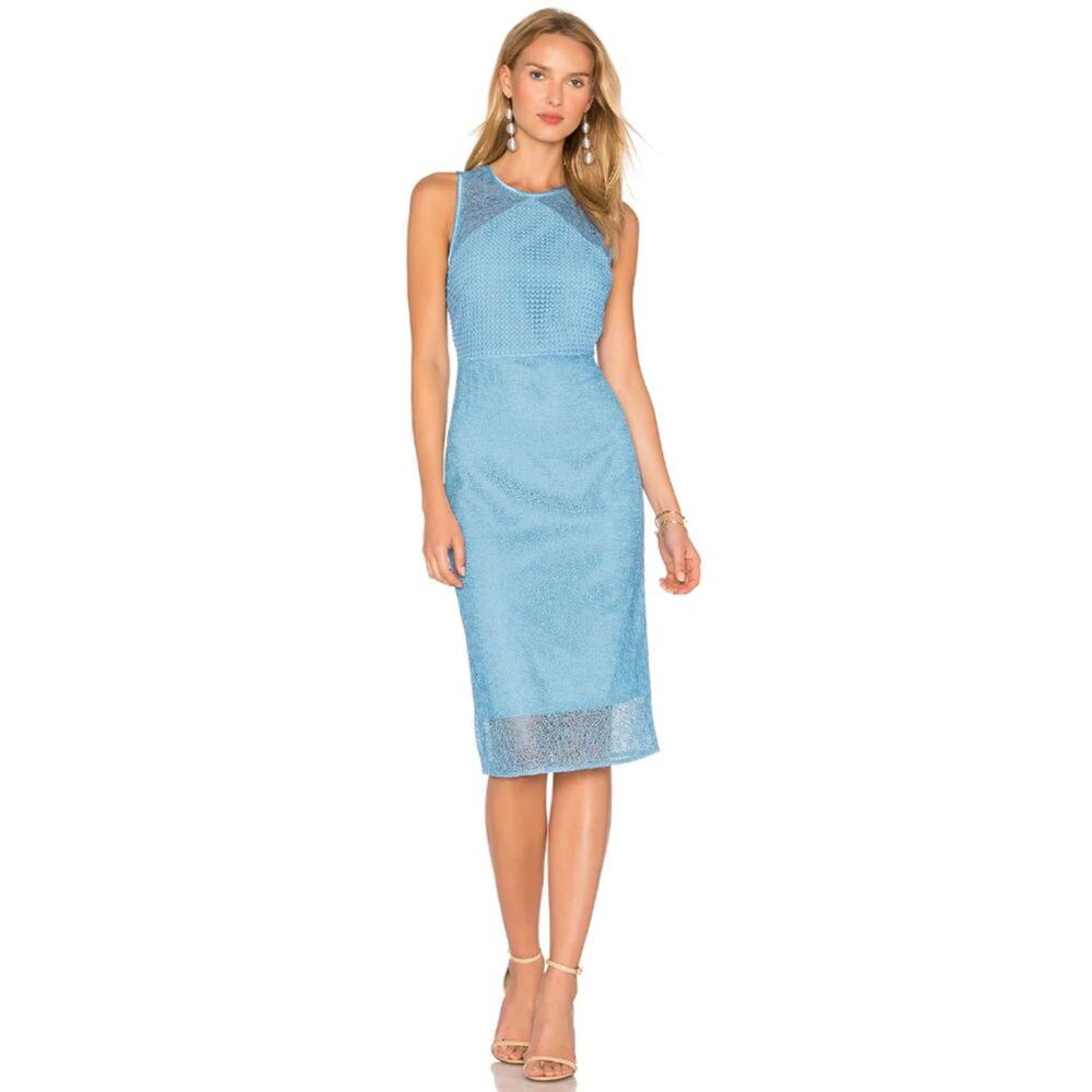Diane von Furstenberg Twig Lace Tailored Midi Dress Semi Formal Career Party 10